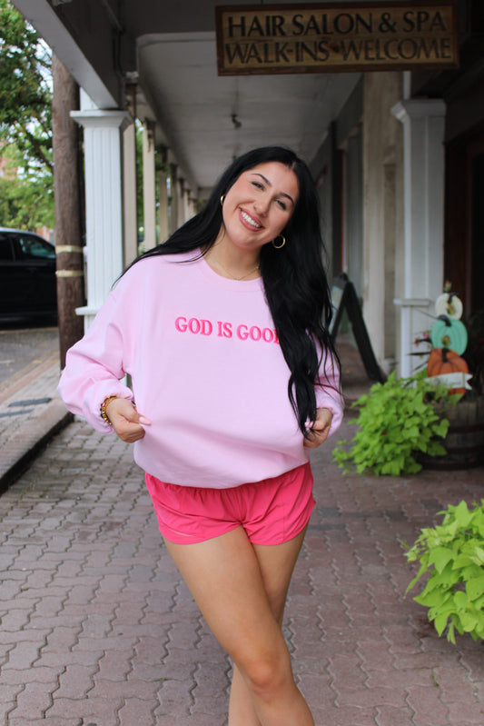 God is Good Sweatshirt - Sweet Tones Edition