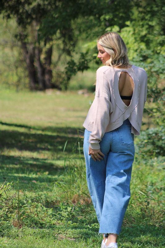 Bonfire Backless Sweater