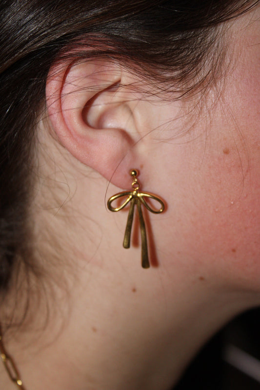 Honey Bow Earring