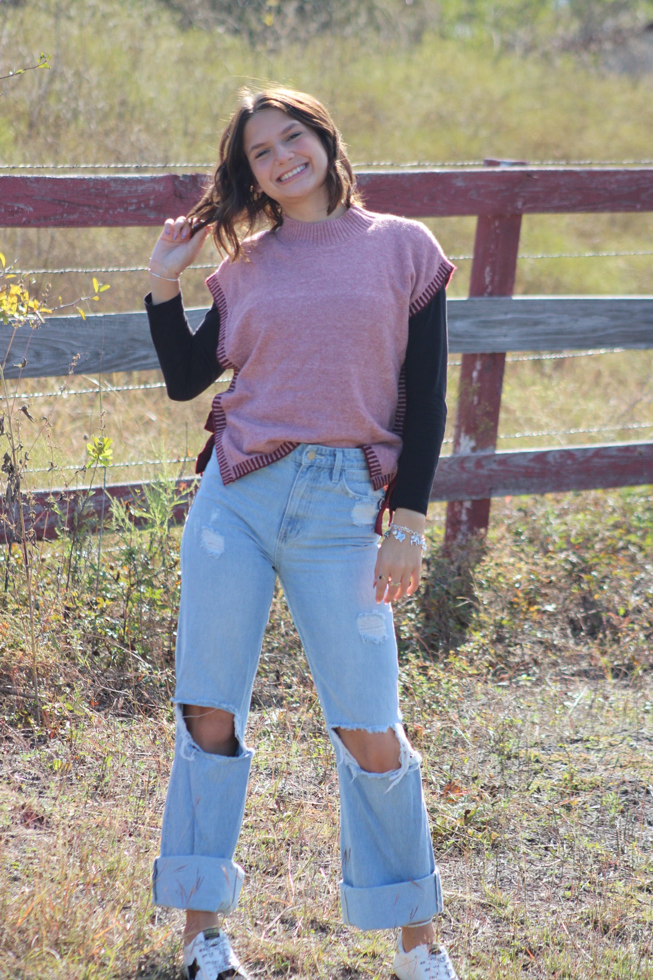 Cranberry Knit Sweater