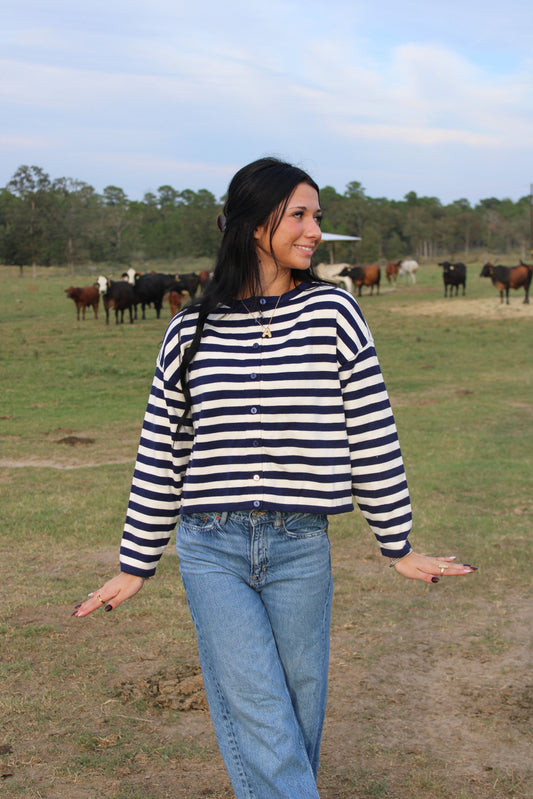 Navy Darling Cardigan