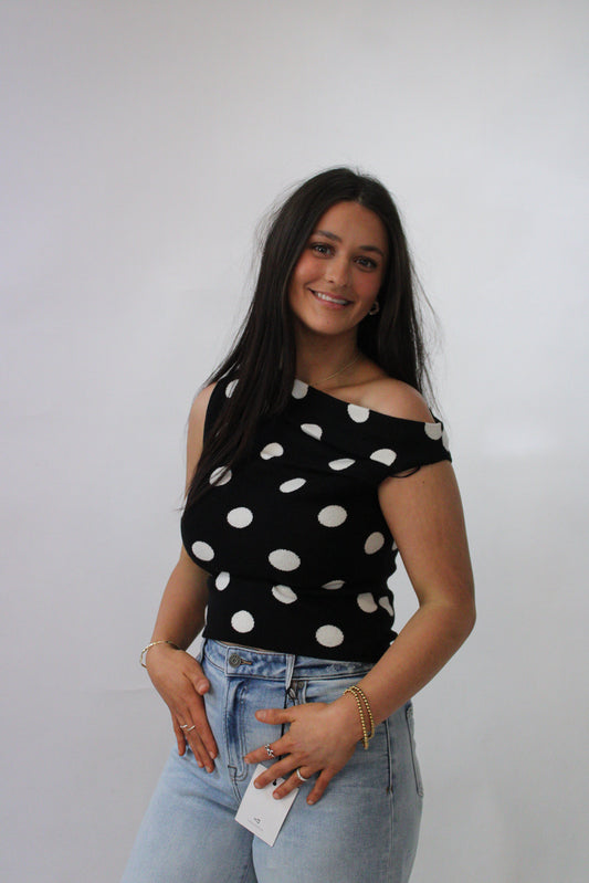 The Downtown Darling Dot Top