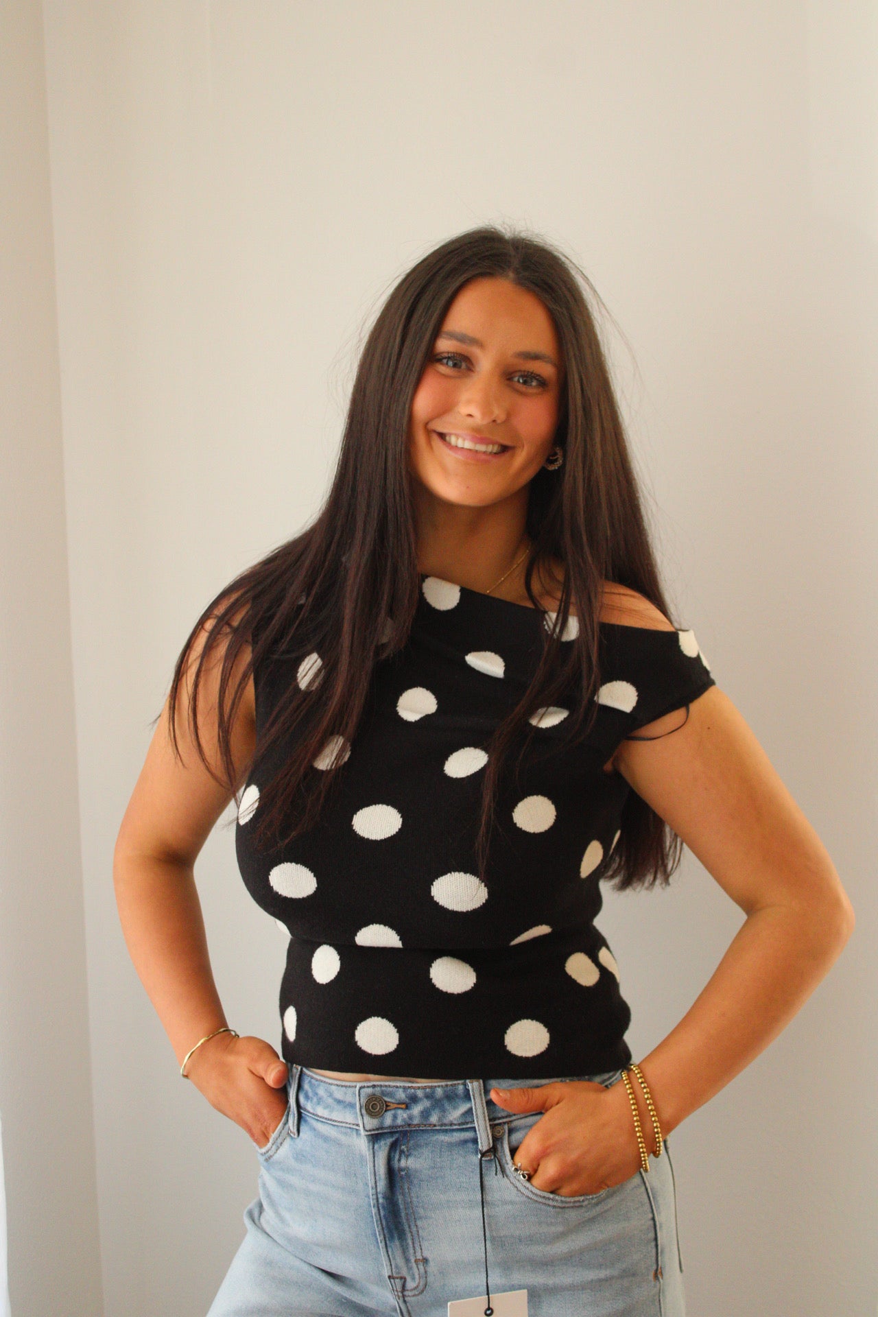 The Downtown Darling Dot Top