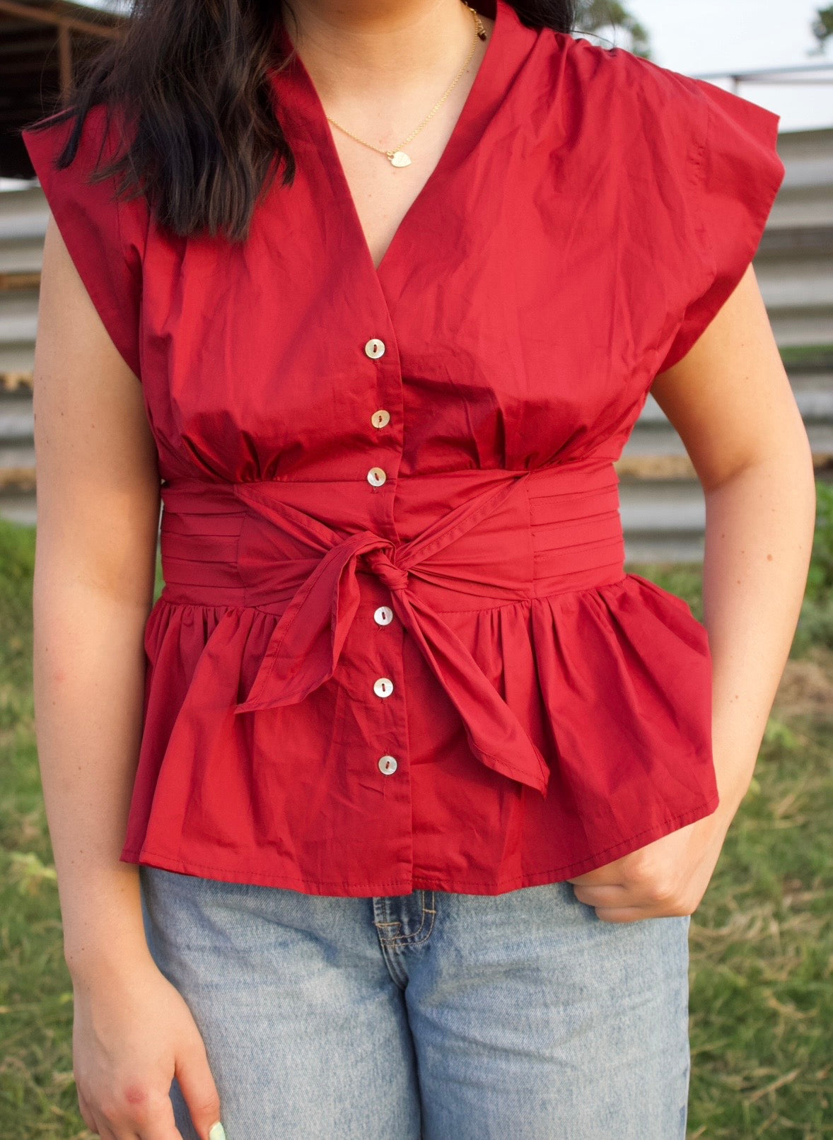 Red Velvet Top